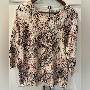 Dana Buchman Knit Sweater Top sz L